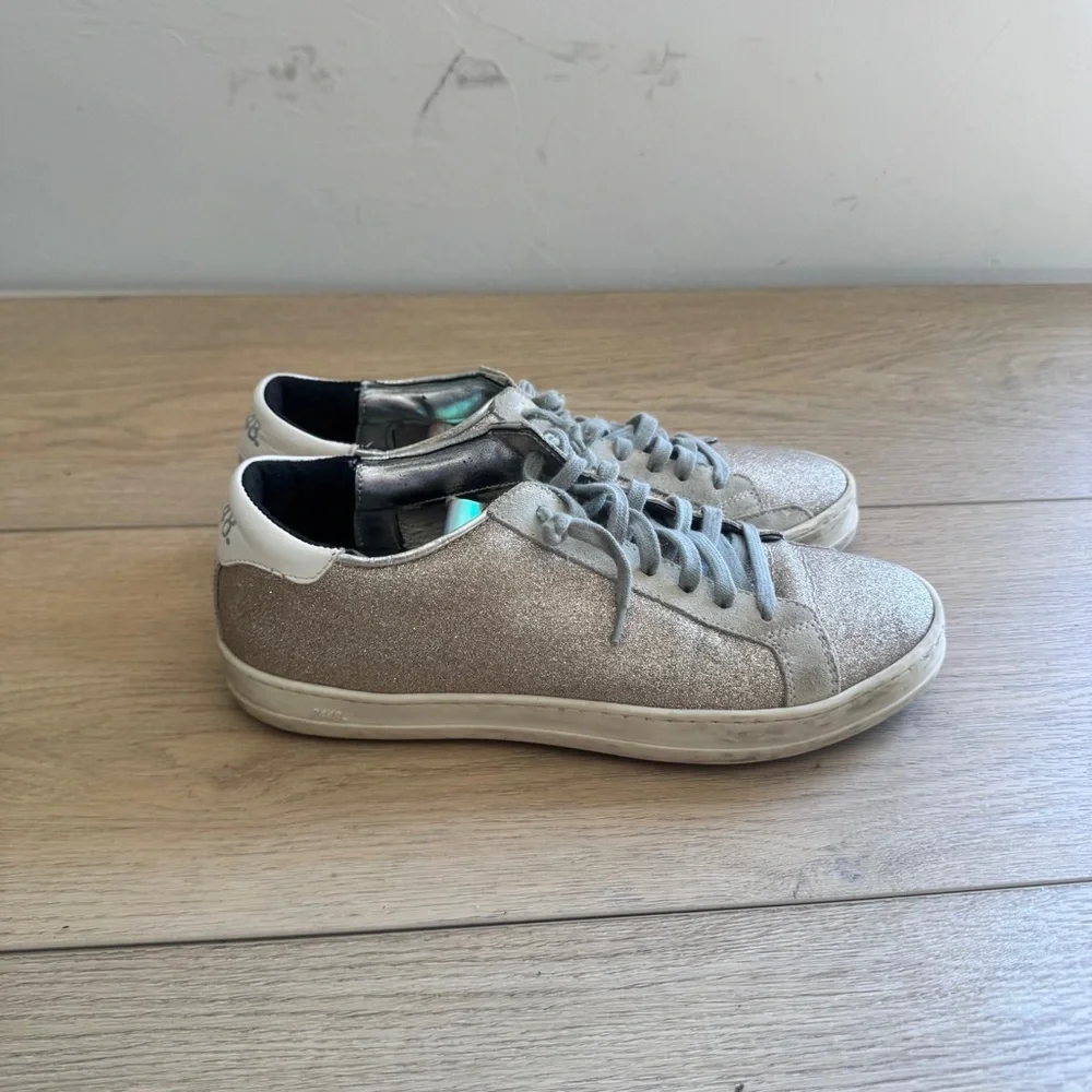P448 John Multi Glitter Lace-Up Sneakers - Size 39 / US 9